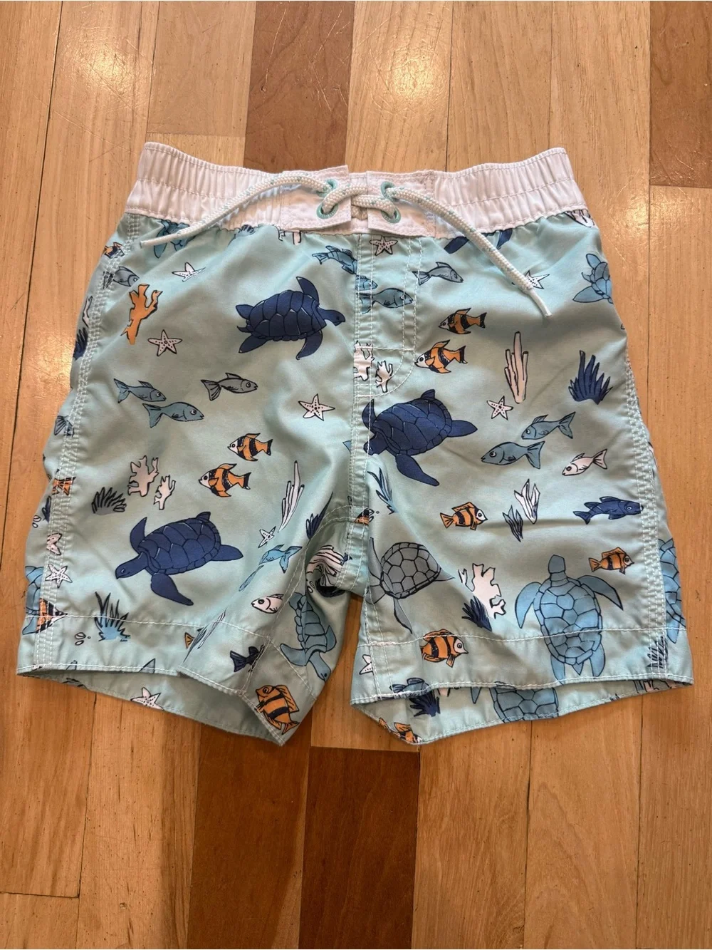 Gap size 3 Boys Sea Turtle Swim Trunks - Light Blue